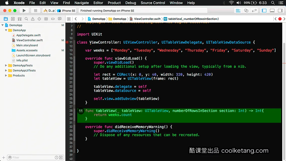 互动教程 for Xcode9 & Swift4-酷课堂