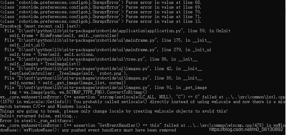笔记:运行robotframework ride报错_robotframework报错 fail : locationvalueerror ...