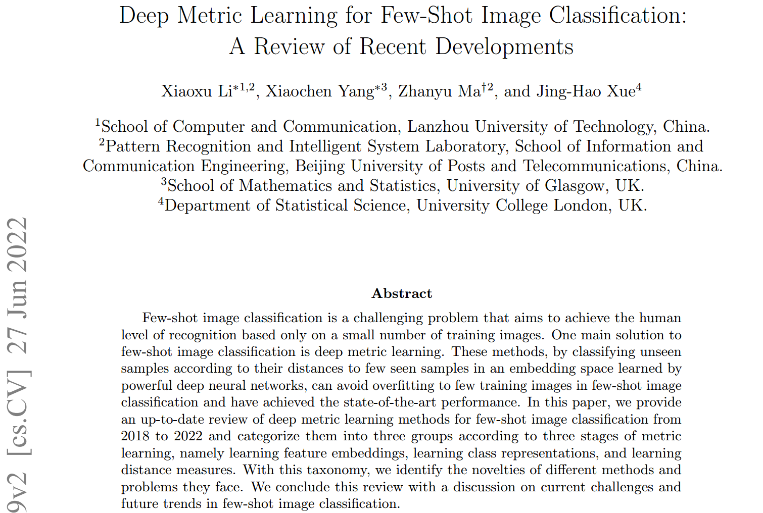 论文解读：Deep Metric Learning for Few-Shot Image Classification: A Review ...