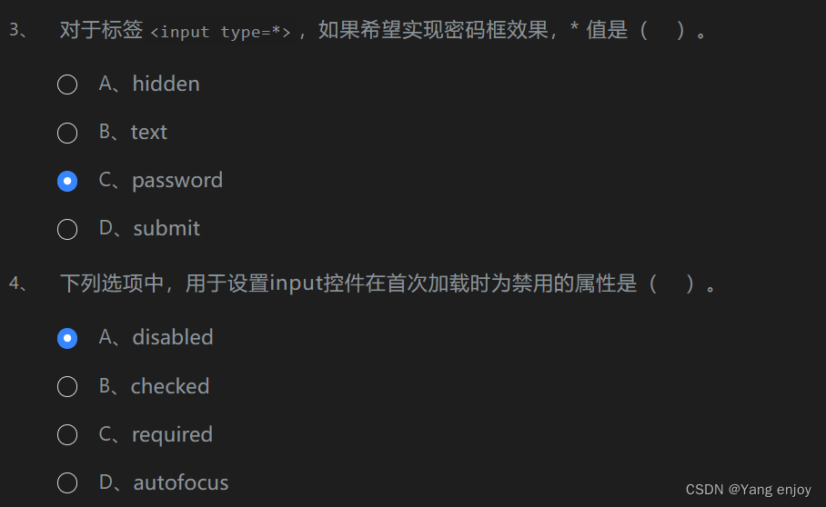 HTML表单元素：输入控件与提交重置功能详解,-CSDN博客