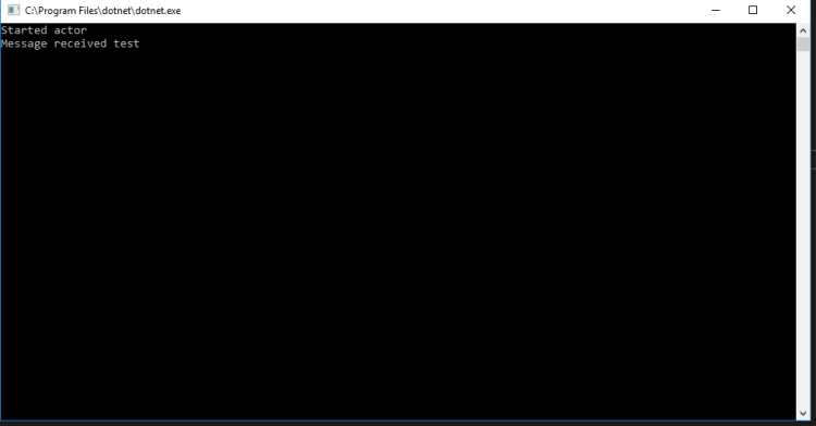 Akka .Net Core application started