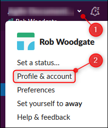 The "Profile & account" option