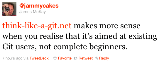 当你意识到think-like-a-git.net是面向 Git 的使用者而非小白用户的时候，你就能更好的理解它了