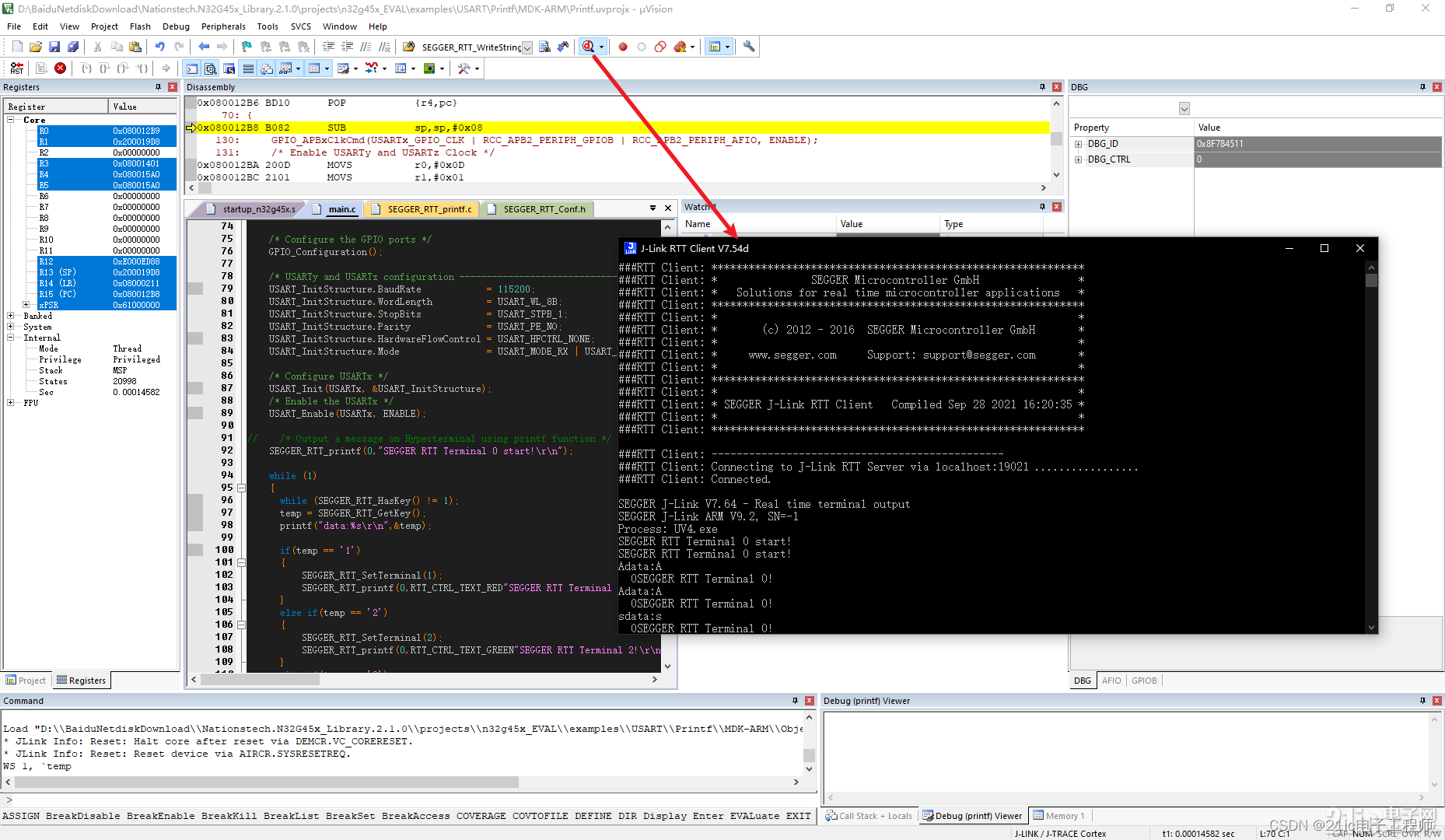 J Link Javaserver Client 【开源代码】-基于国民N32G45x系列MCU使用JLINK的RTT Viewer/logger/Client组件工具 ...