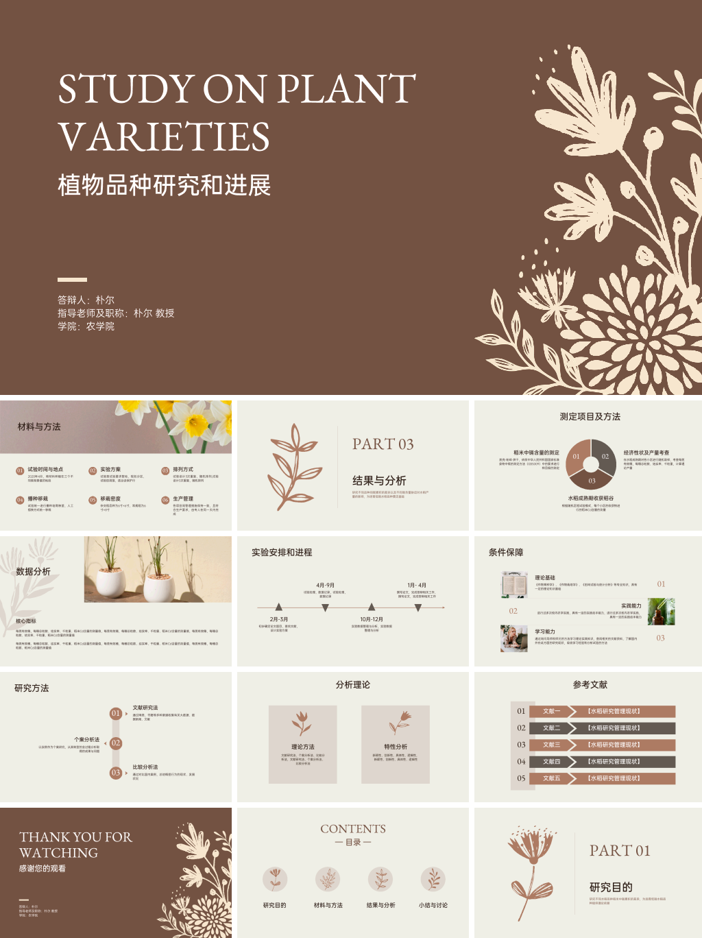 毕业答辩校园汇报PPT