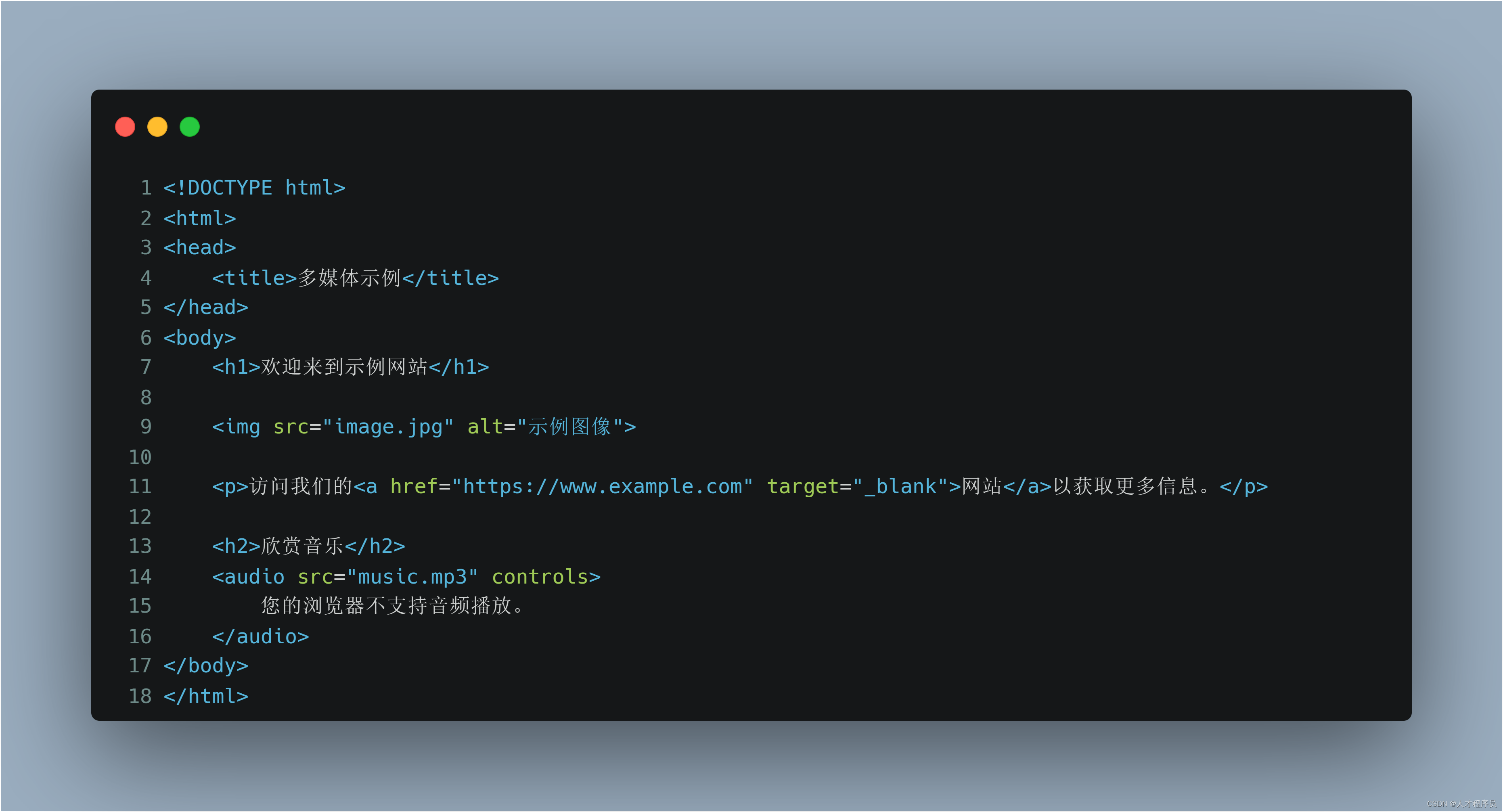 如何像人类一样写html之图像标签,超链接标签与多媒体标签