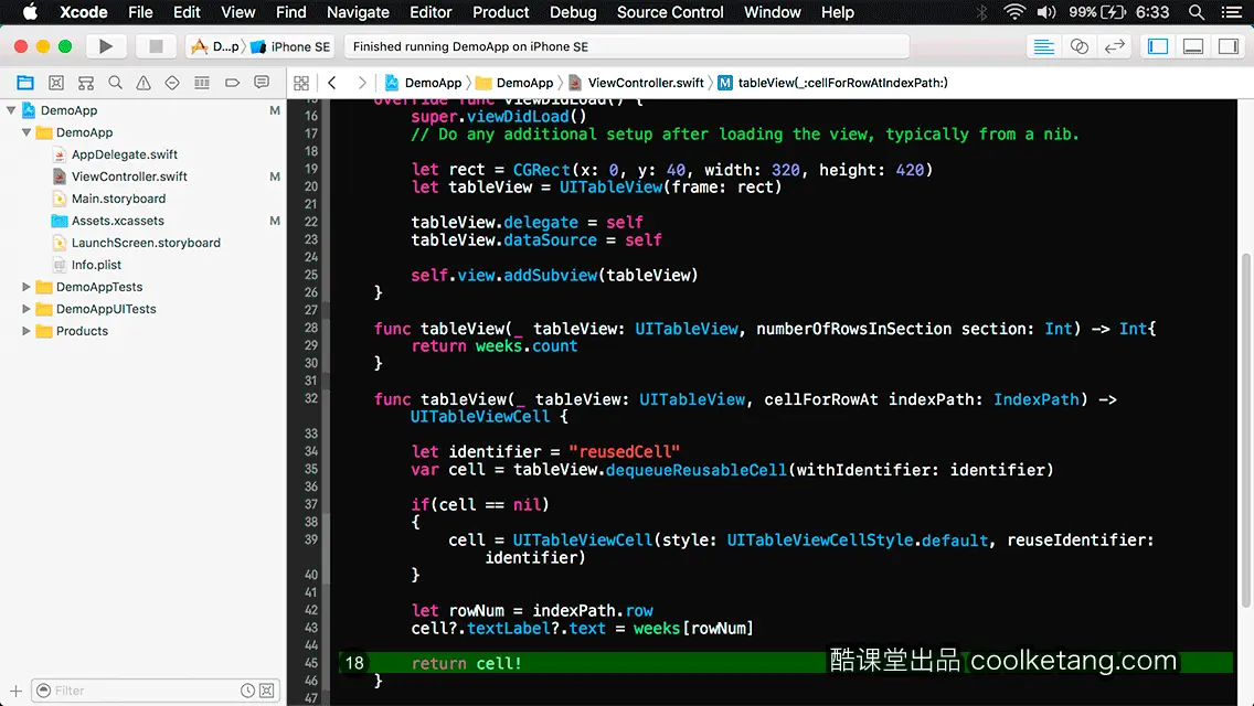 互动教程 for Xcode9 & Swift4-酷课堂