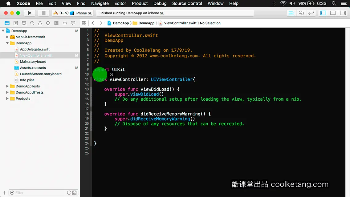 互动教程 for Xcode9 & Swift4-酷课堂