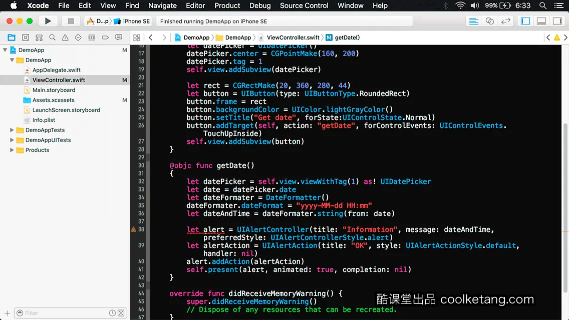 互动教程 for Xcode9 & Swift4-酷课堂