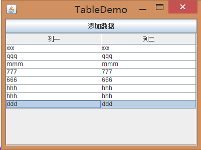 java可输入的gui表格_JAVA图形界面(GUI)之表格的示例代码-CSDN博客