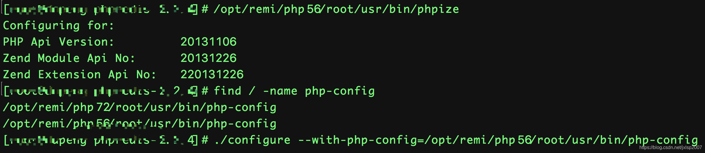 php56版本phpize版本吻合