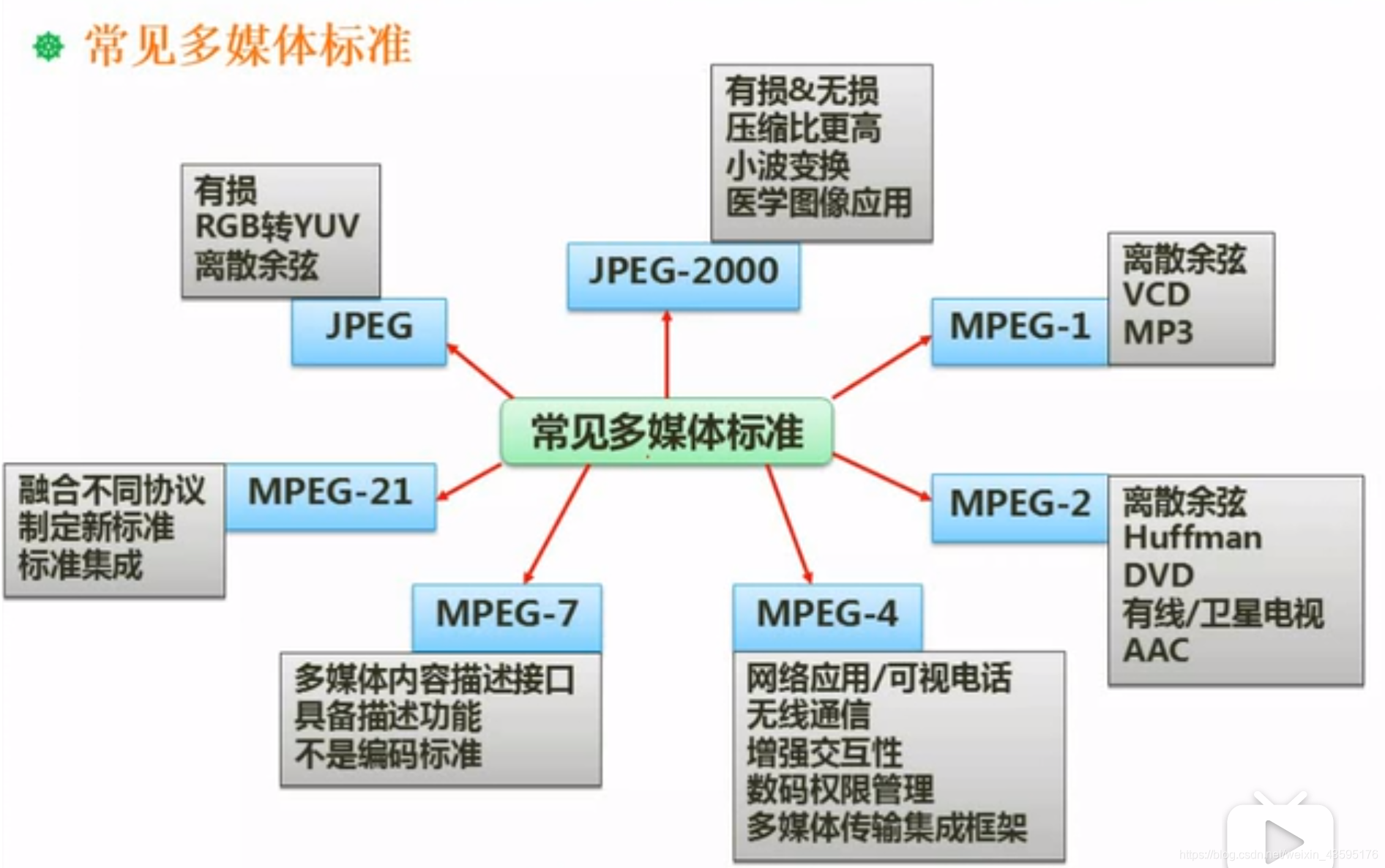 常见多媒体标准