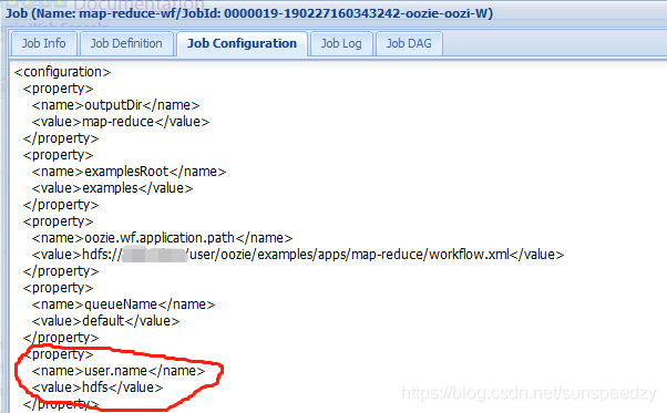 运行时Job的实际配置