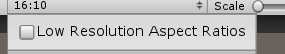Low Resolution Aspect Rations