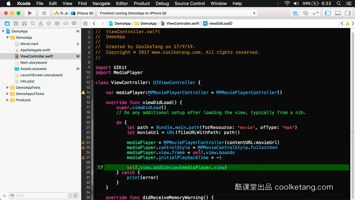 互动教程 for Xcode9 & Swift4-酷课堂
