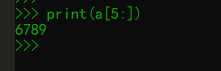 print(a[5:])