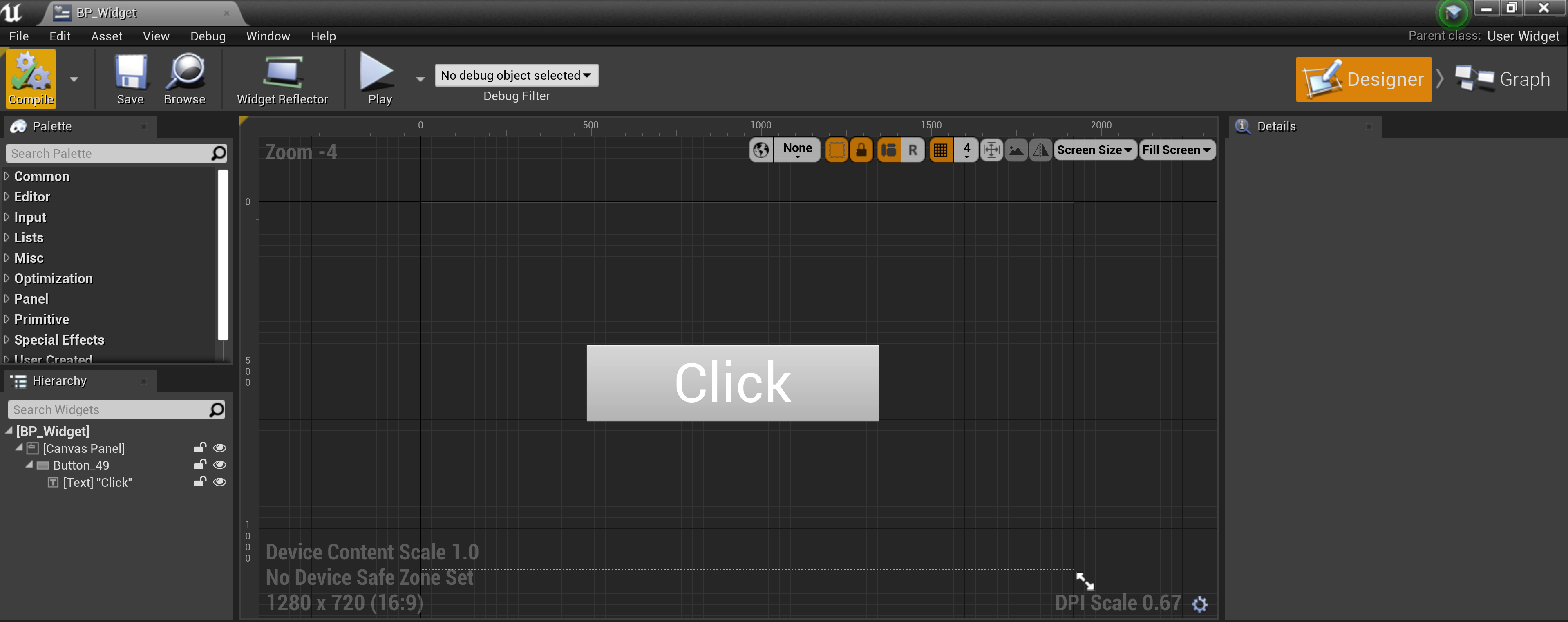 基于C++代码的UE4学习(十一)—— 创建UserWidget(1)_ue user widget button-CSDN博客