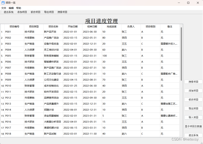项目进度管理系统—-Python下Pyside2模块(大一课设)插图15 项目进度管理系统----Python下Pyside2模块(大一课设)