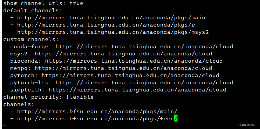 CondaHTTPError: HTTP 000 CONNECTION FAILED for url ＜http://mirrors.tuna ...