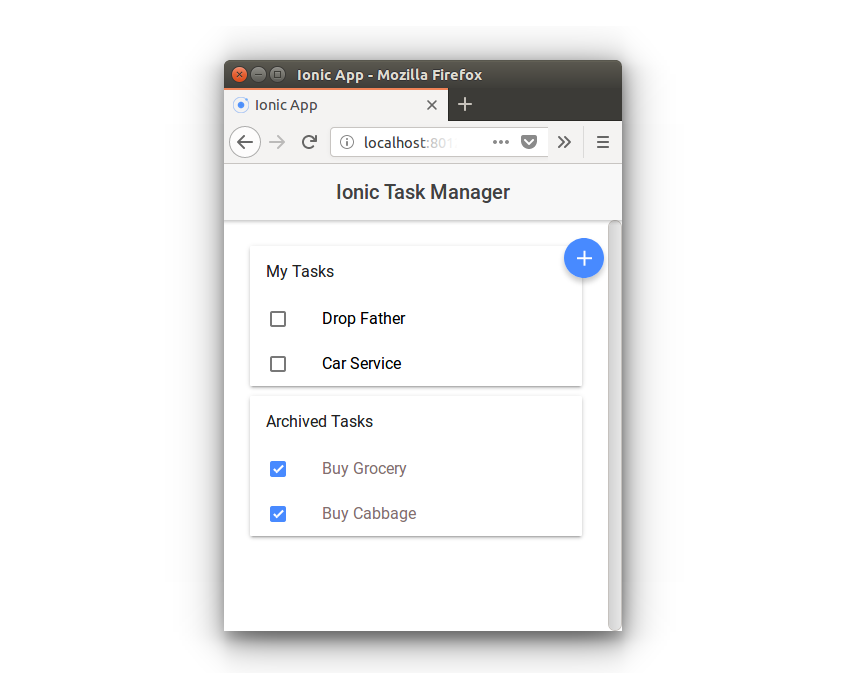 Ionic Task Manager App Listing