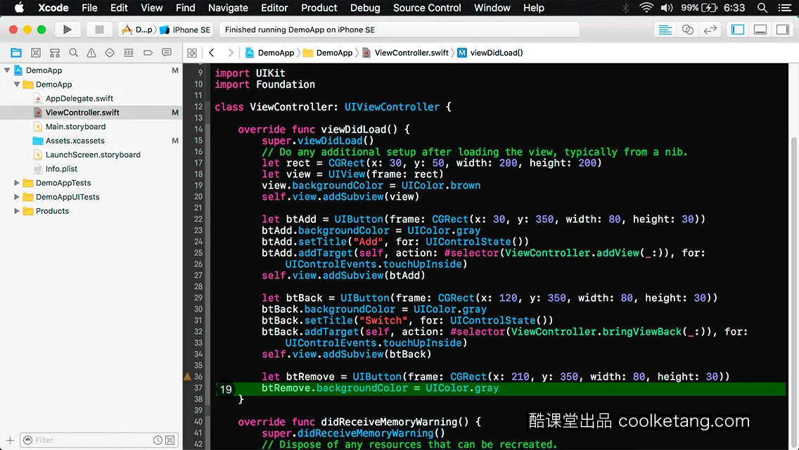互动教程 for Xcode9 & Swift4-酷课堂