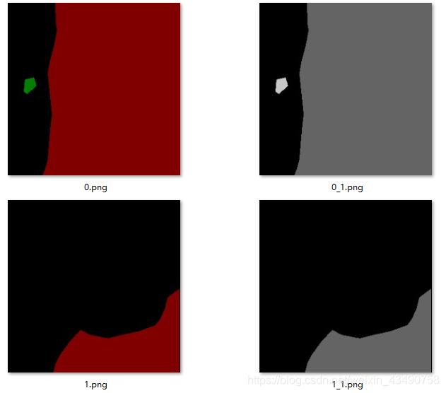 灰度转换后标签图与原图对比