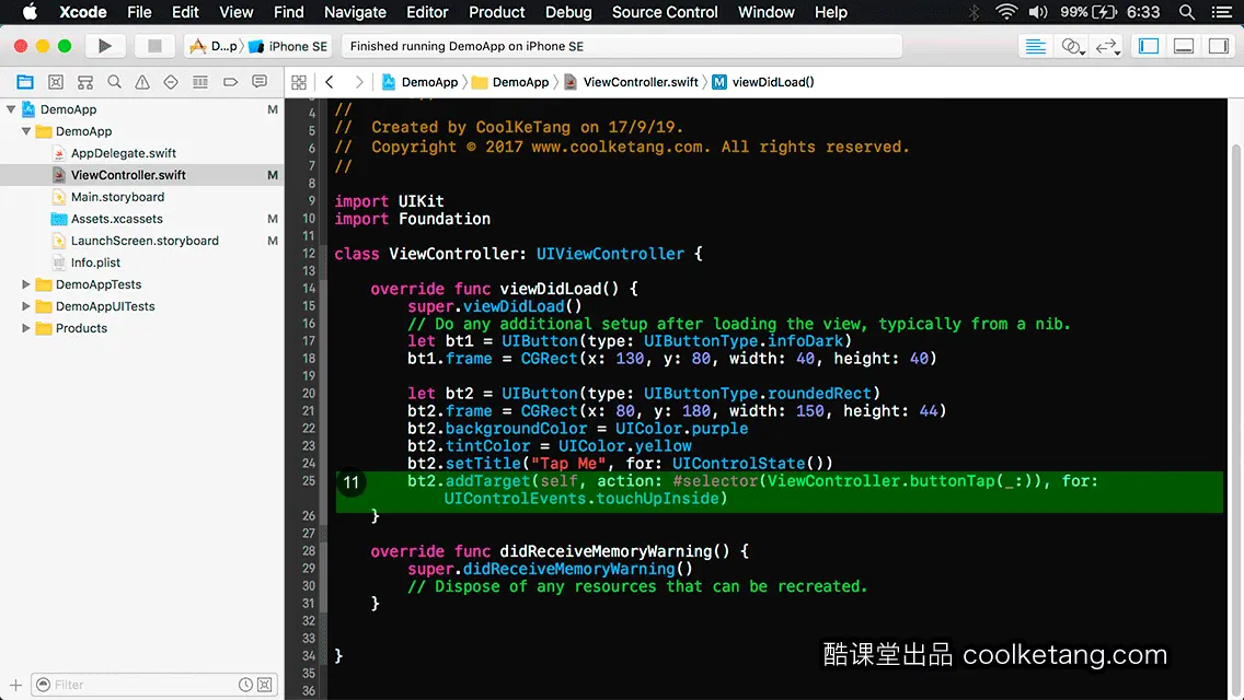 互动教程 for Xcode9 & Swift4-酷课堂