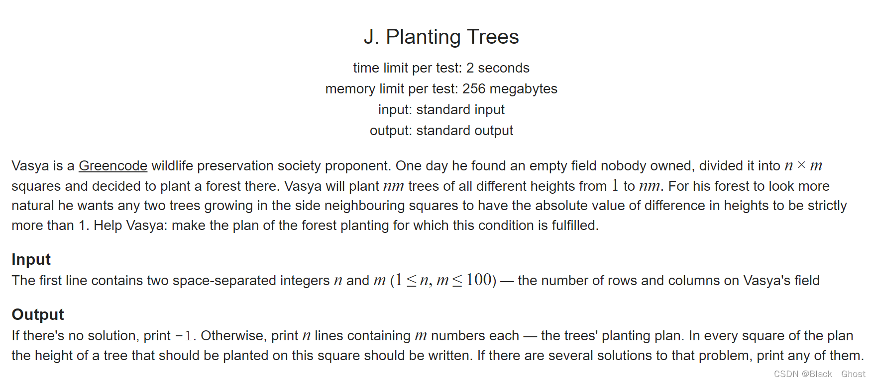 codeforces 构造 Planting Trees_plant tree codeforceCSDN博客