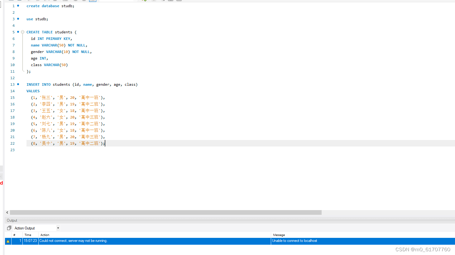 MySQL Workbench出现 Could not connect,server may not be running_workbench ...