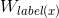 W_{label(x)}