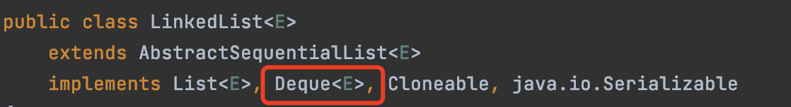 LinkedList类继承关系