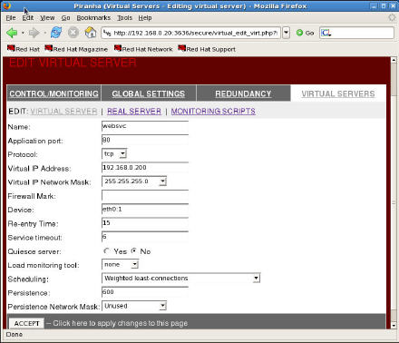 RedHat5实现负载均衡（LVS--DR方法实现）