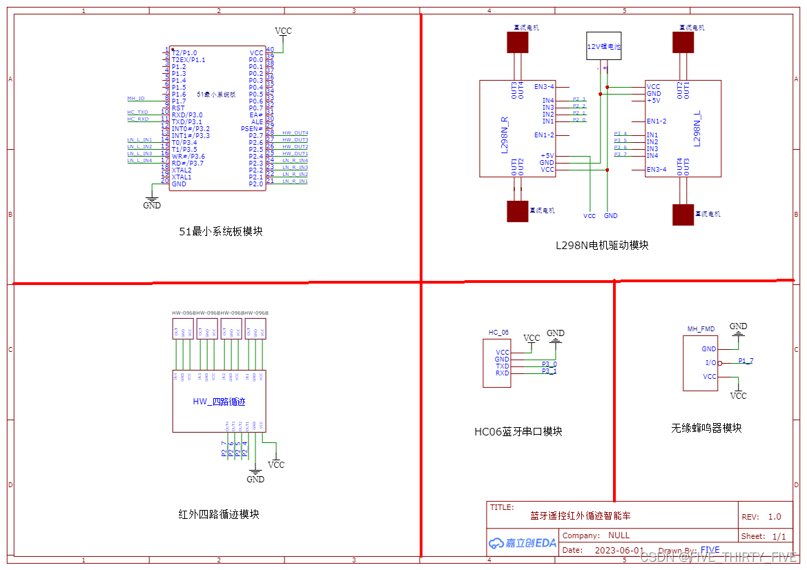 基于51单片机的蓝牙循迹小车