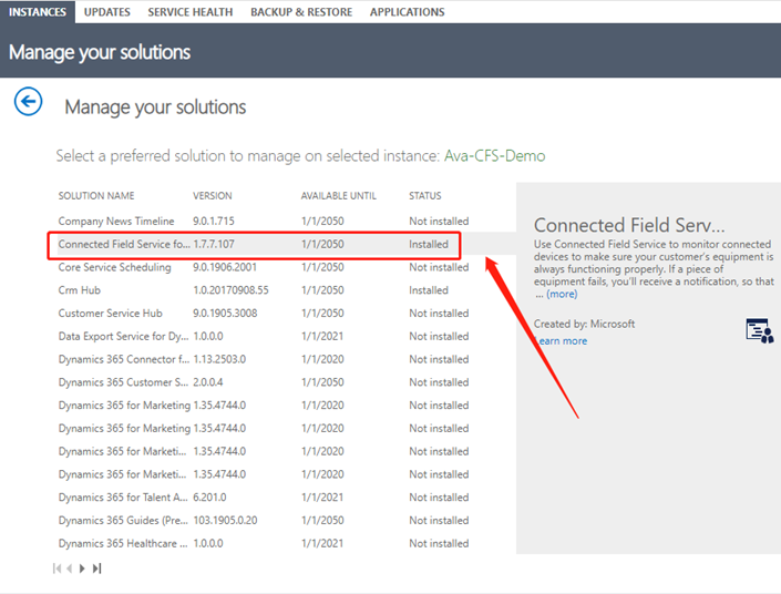 Dynamics 365 CRM 部署 Connected Field Service