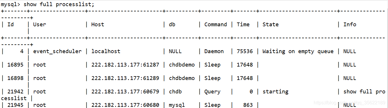 Mysql使用 show processlist 排查问题_show processlist 排序-CSDN博客