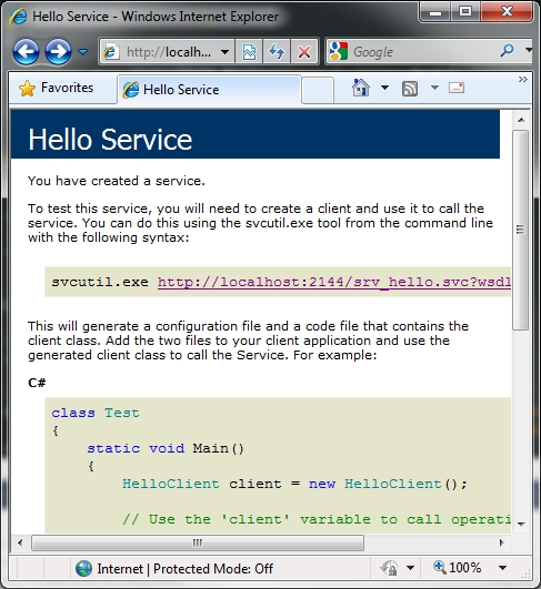 WCF Service (DLL)