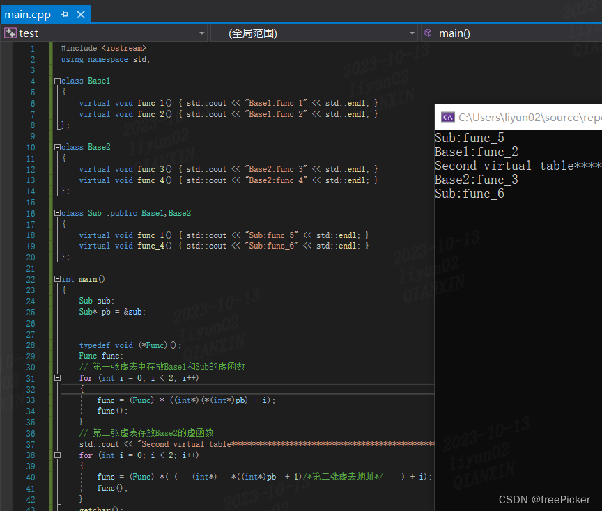 C++虚函数表-CSDN博客