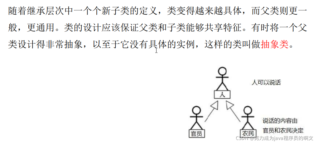 抽象类的描述