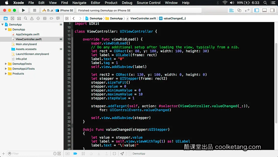 互动教程 for Xcode9 & Swift4-酷课堂
