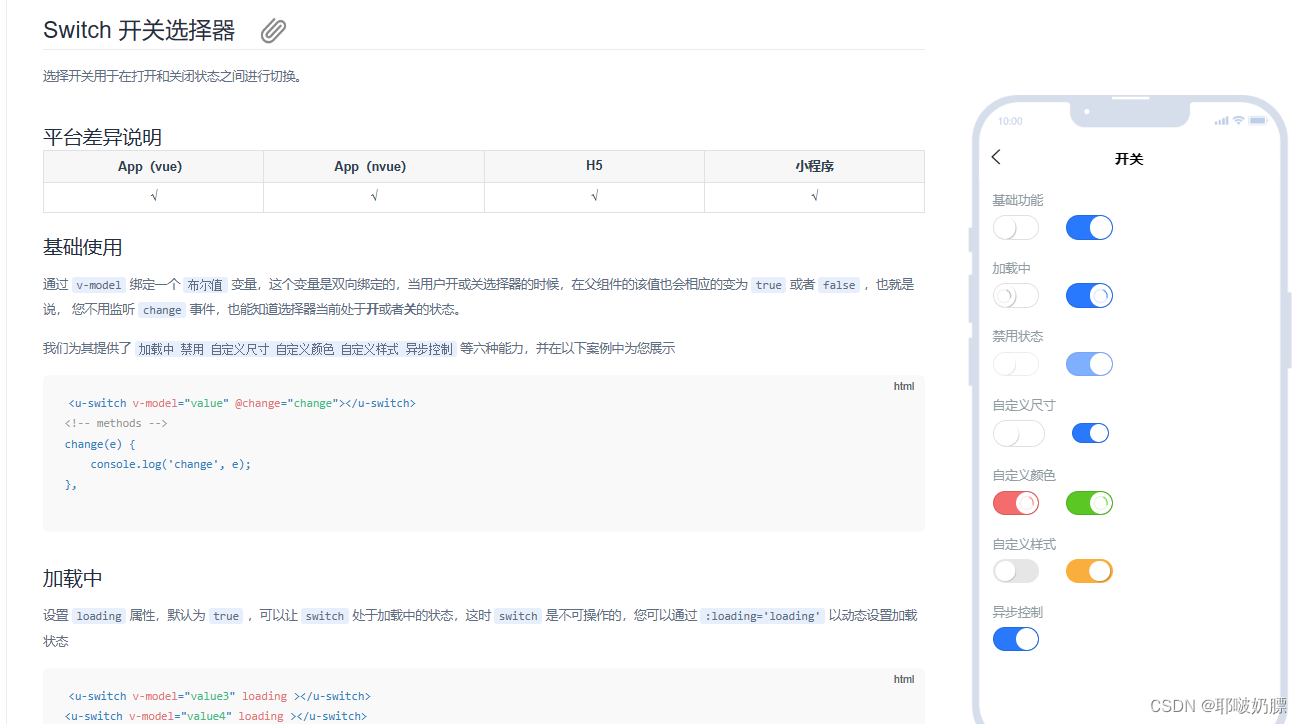 uview——switch开关 列表修改状态_uview u-switch-CSDN博客