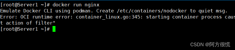 Error 345 docker 服务器挂掉Error: OCI runtime error: container_linux.go:345: starting ...