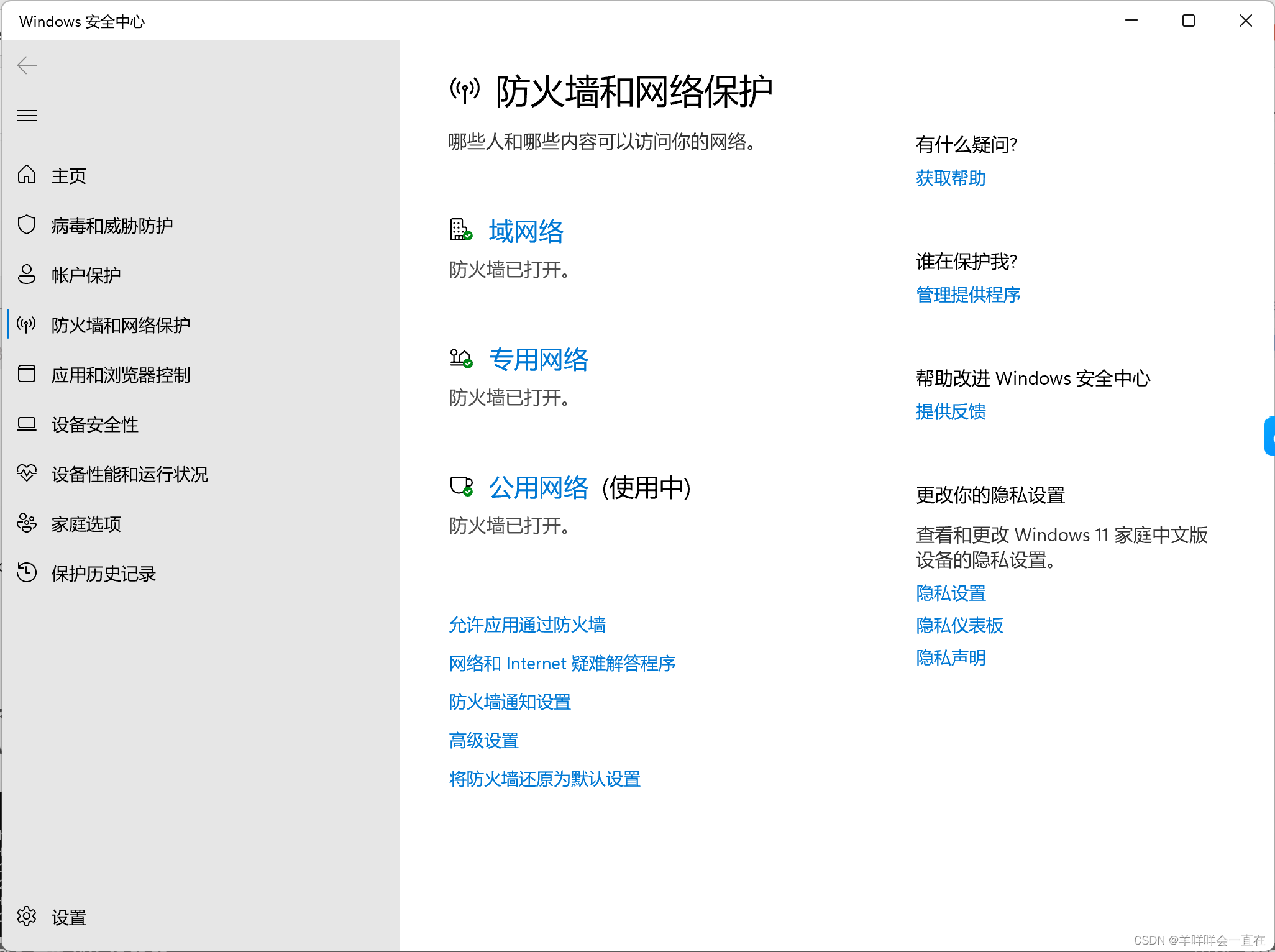 防火墙和网络保护