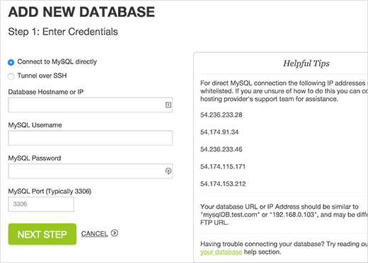 Add database