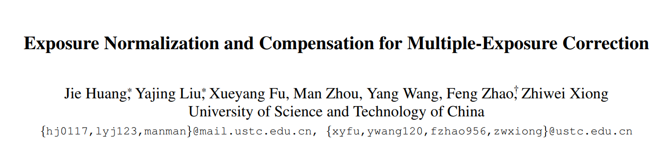 Exposure Normalization and Compensation for Multiple-Exposure ...