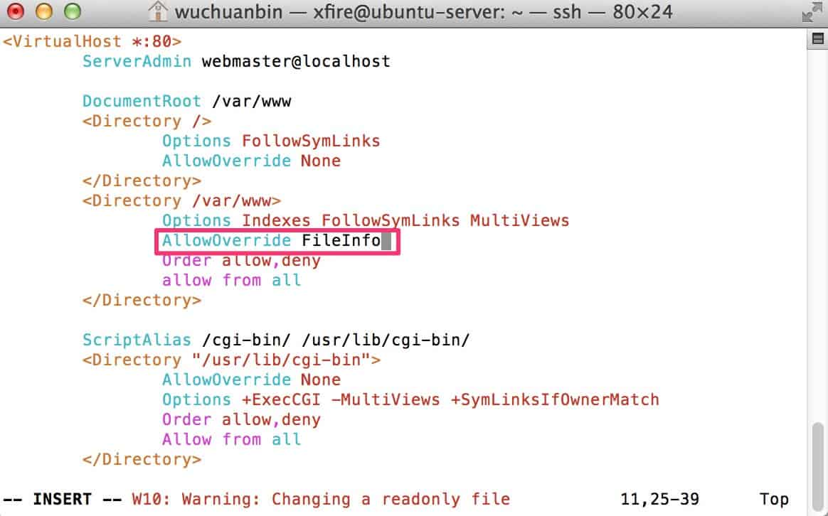 Ubuntu系统下允许Apache的mod_rewrite功能-2