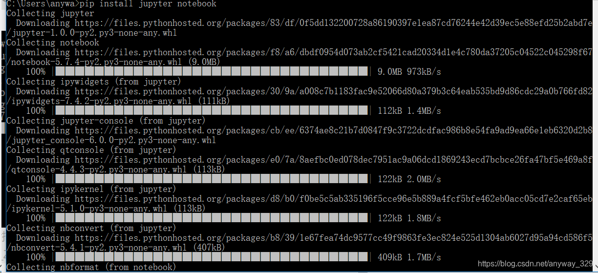 安装jupyter notebook