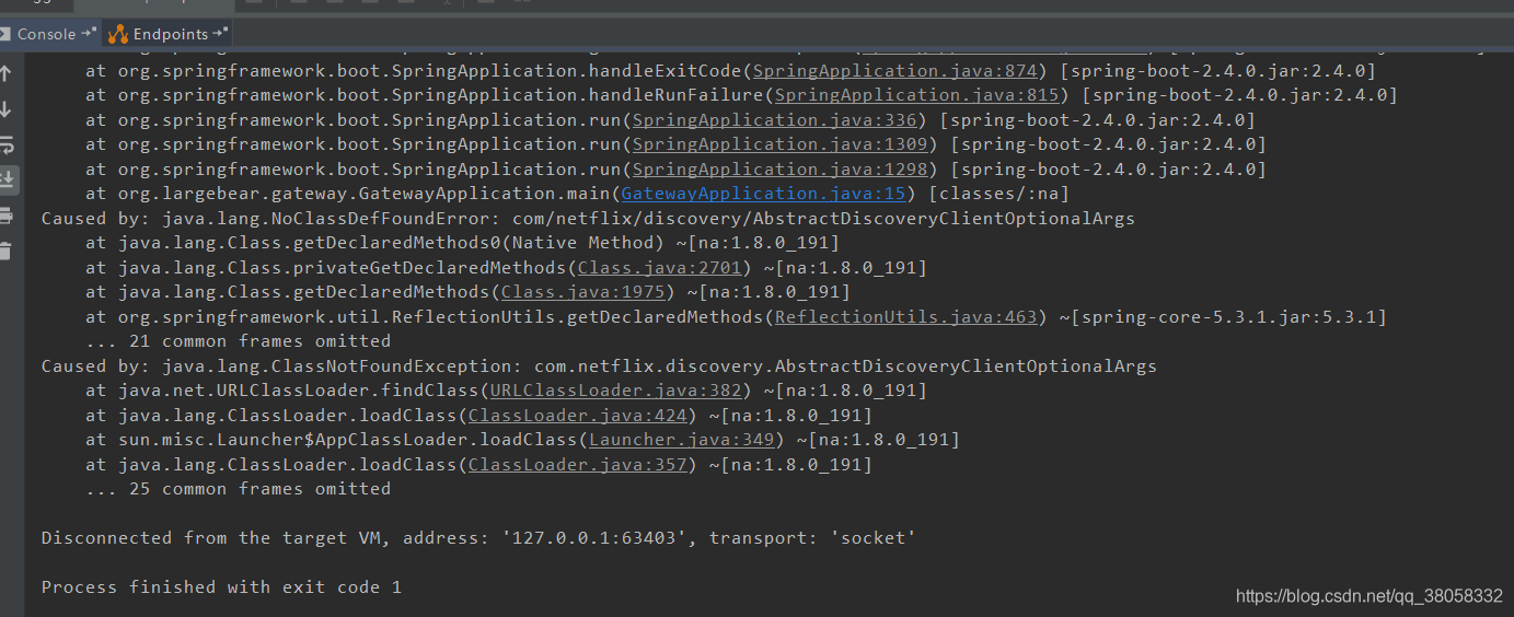 springcloud踩坑（持续更新）_spring容器找不到 abstractdiscoveryclientoptionalargs-CSDN博客