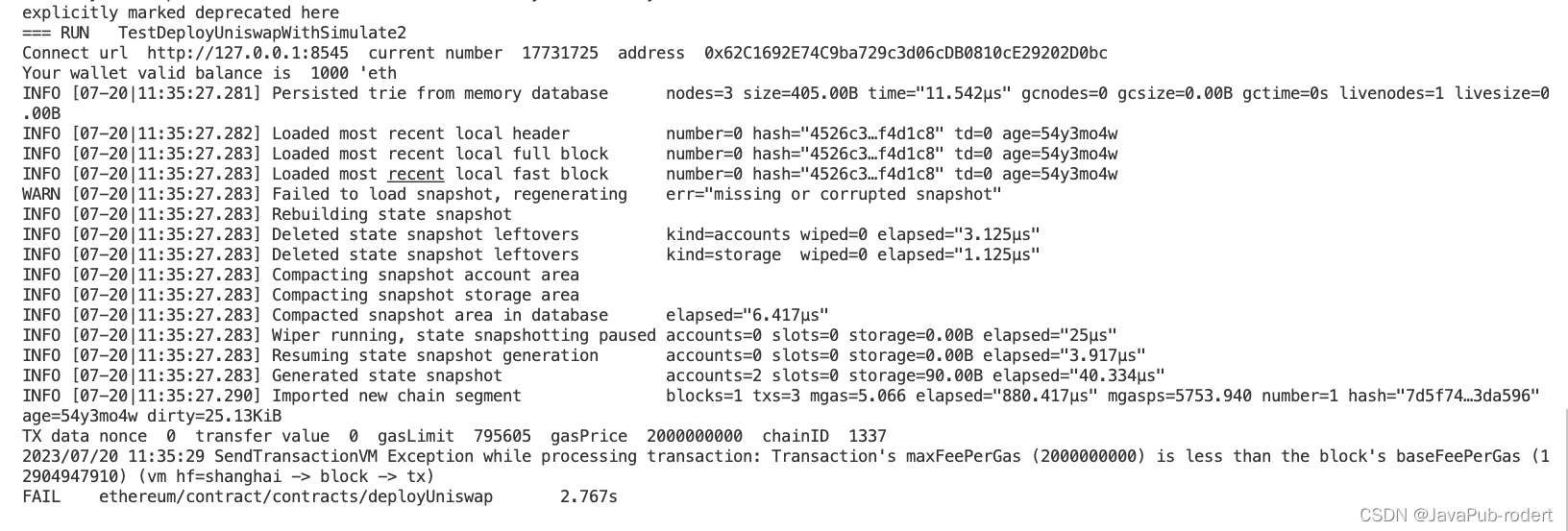 【已解决】SendTransactionVM Exception while processing transaction ...