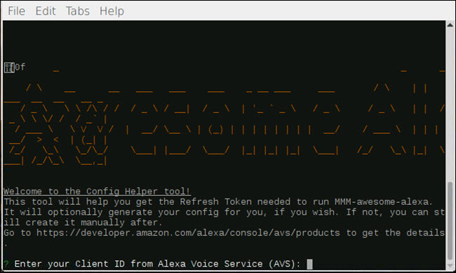 Config-helper dialog for MMM-awesome-alexa