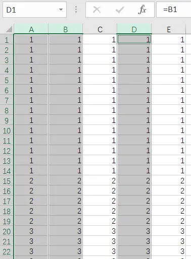 选择1、2、4列